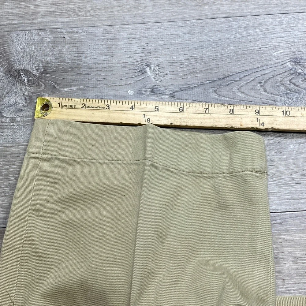 Vintage 50s Pleated Khaki Workwear Pants Prentice Zip Military Heavy Twill 30x30